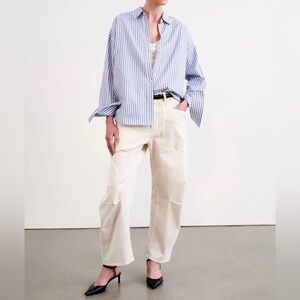 Nili lotan shon pant in eggshell size 4